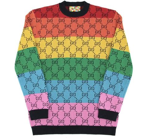 rainbow gucci sweater|red gucci sweater women's.